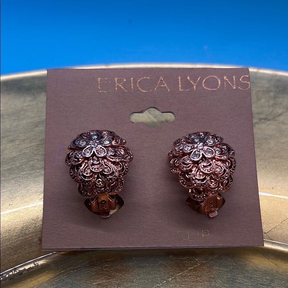 R72 Erica Lyons rose gold Clip Earrings